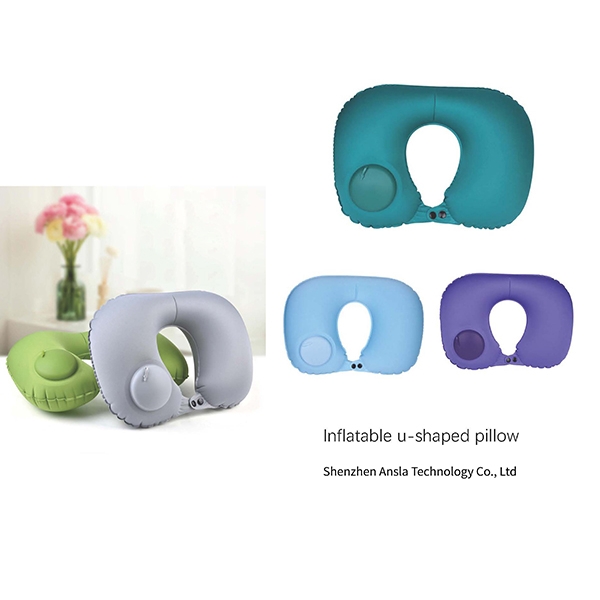 Inflatable u-shaped pillow